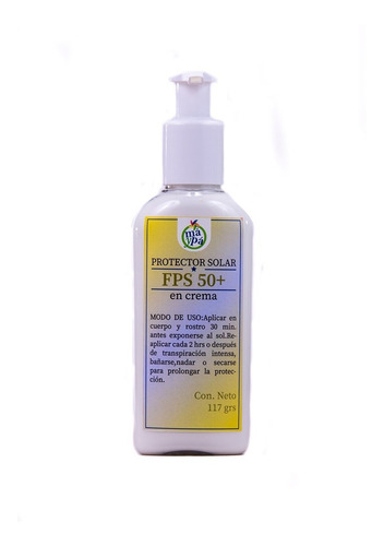 Protector Solar En Crema Má Y Pá 117 Grs
