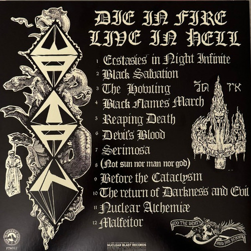 Watain Die In Fire Live In Hell Stockholm 2 Lp Orange Vinyl