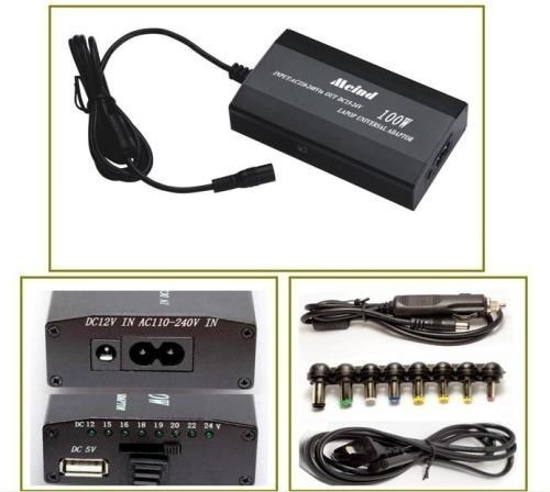 Cargador Notebook 220v Y Encendedor Auto 12v 24v 120w Usb 5v