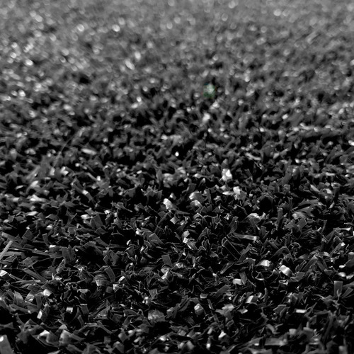 Tapete De Grama Sintética Preta 2x3 (6m²) - 12mm Cor Preto Desenho do tecido Fibrilado