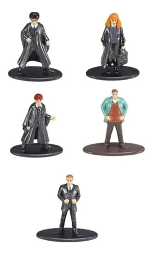 5 Muñecos De Metal Harry Potter Coleccion 4 Cm Jada Toys 