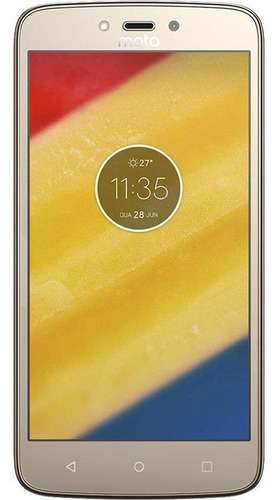Celular Motorola Moto C Plus 8gb Ouro Usado Muito Bom