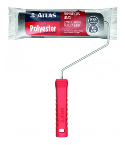 Rolo De Espuma Cinza 15cm Poliéster Atlas 406/15