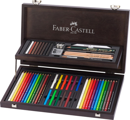 Estuche De Madera Faber Castell Art & Graphic C/54 Piezas