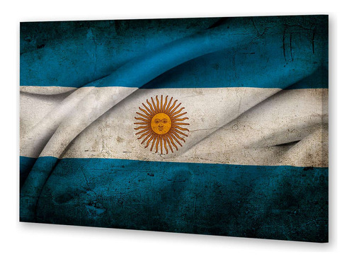 Cuadro 60x90cm Bandera Argentina Patria Nacion Celeste P4