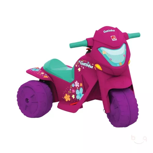 Moto Eletrica Infantil Banmoto 6v Rosa Meninas Com 2 Marchas