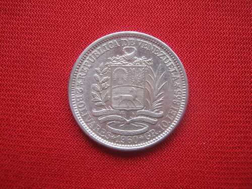 Venezuela 2 Bolívar 1960 Plata