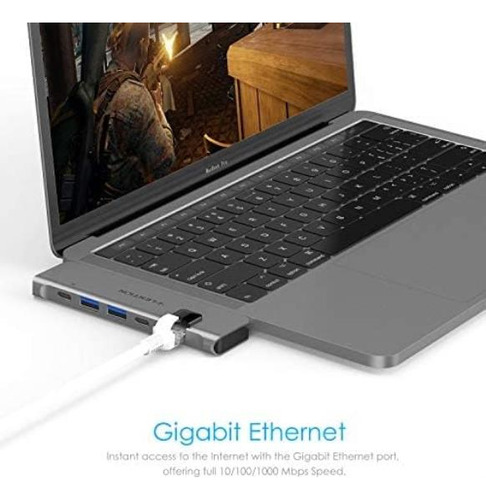 Hub Usb C Lention: Thunderbolt3, Carga Pd Y Datos