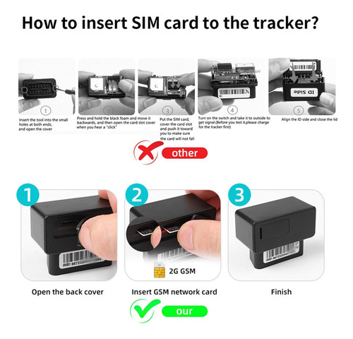 Obd Gps Tracker Con Escucha De Voz Vehículo De Seguimiento Y
