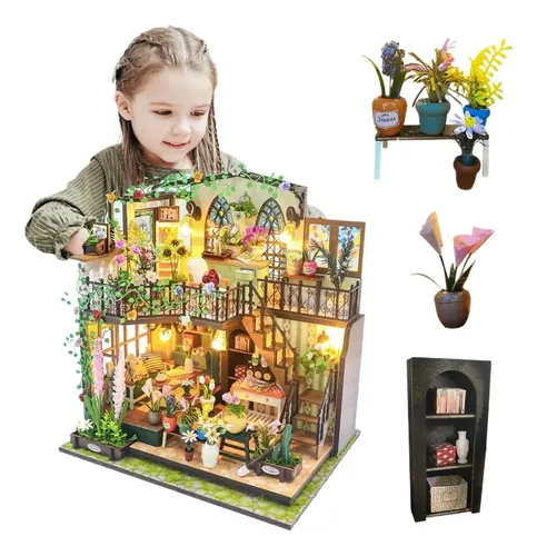 Casita Para Muñecas Casa Bricolaje Con Muebles Led Miniatura | Envío gratis Casita Para Muñecas Casa Bricolaje Con Muebles Led Miniatura | Envío gratis