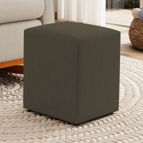 Poltrona Decorativa Descanso Zoe Balanço E Puff Linho Cacau