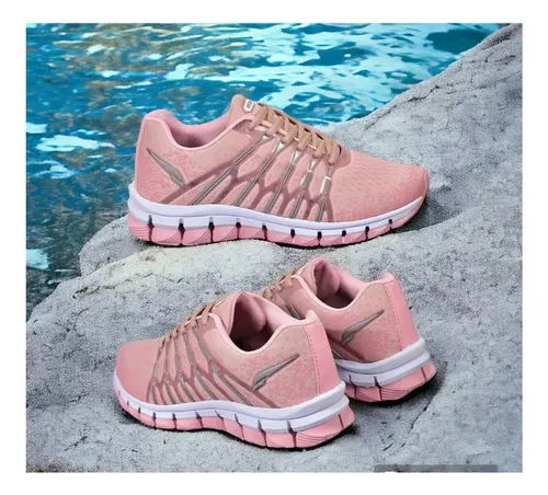 Tênis Feminino Casual Academia Tons Neutros Olymp Mega Retro - R$ 64,8