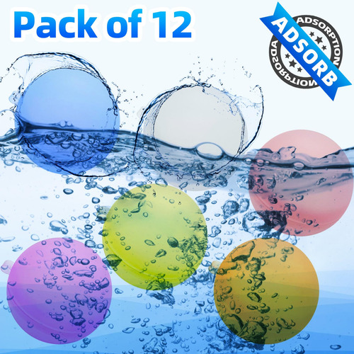 12 Pcs Globos De Agua Reutilizables, Bolas De Agua