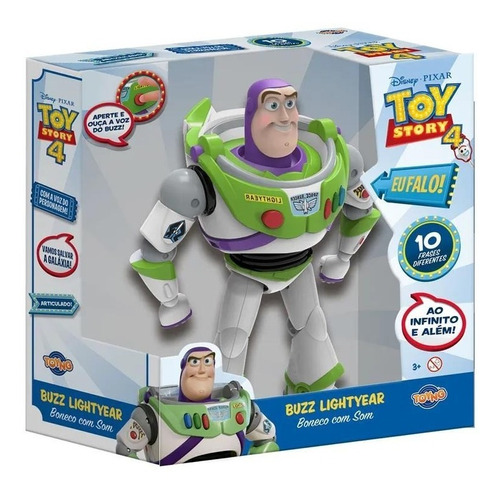 Boneco Articulado Toystory 4 Buzz Lightyear Com Som