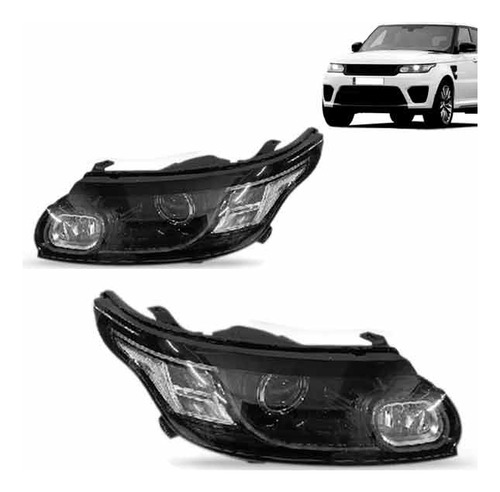 Par Farol Range Rover Sport 14 15 16 17 18 Negra 8 Pinos