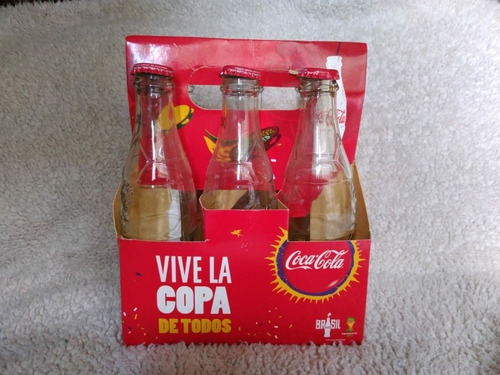 Coca Cola 6 Botellas Vidrio Mundial Brasil 2014,en Caja