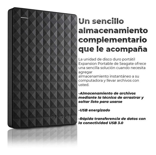 Imagen 2 de 3 de Disco Duro Externo Seagate Expansion Stea1000400 1tb + Auri