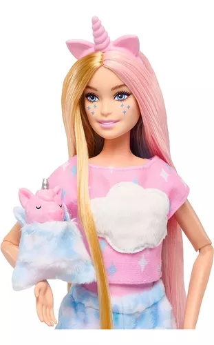 Barbie Cutie Reveal Boneca Cozy Cute Tees™ com bichinho