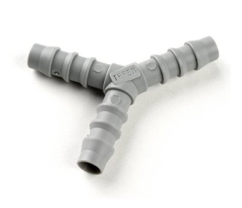 Tefen Nylon 66 Hose Fitting, Wye, Gray, 1 4 Id Pack Of 10 