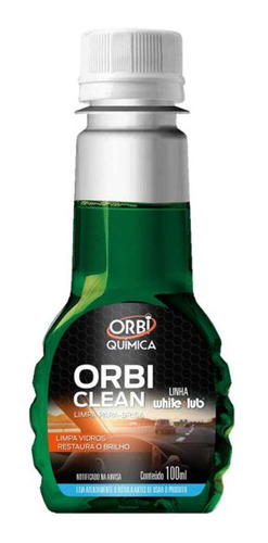 Limpa Parabrisa Orbiclean Liquido 100ml 1577 Orbi Quimica