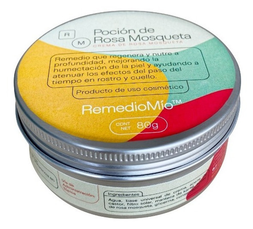 Crema Facial De Rosa Mosqueta, Suaviza Líneas De Expresión