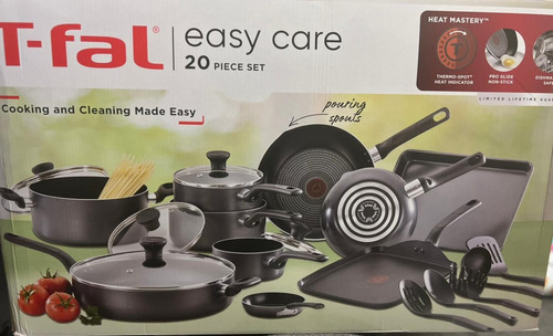 T-fal Easy Care 20 Piezas Bateria De Cocina 100% Original