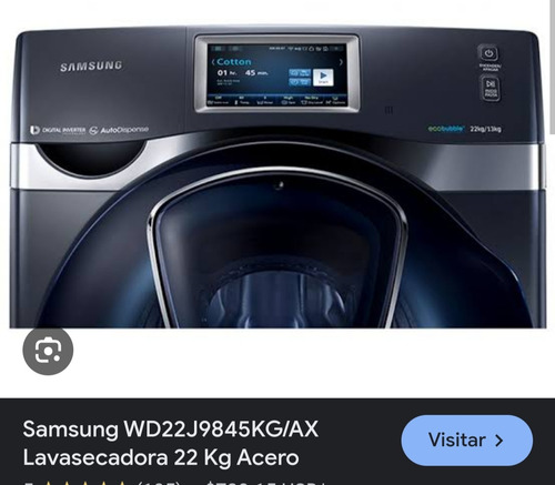 Panel Touch De Lavasecadora Samsung De 22 Kg (Usado)