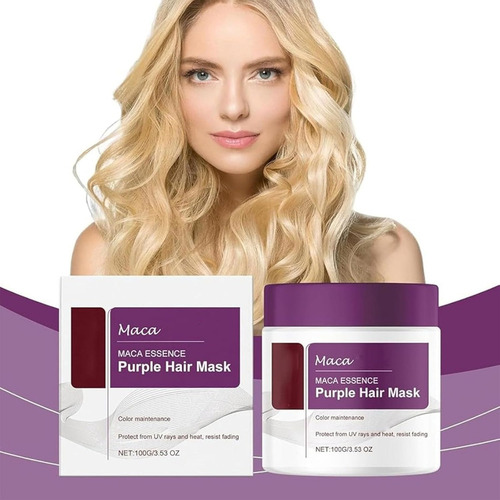 Mascarilla Capilar Morada Con Esencia De Maca, Acondicionado