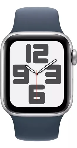 comprar Apple Watch SE GPS (2da Gen) • Caja de aluminio color plata de 44 mm • Correa deportiva azul tormenta - M\u002FL