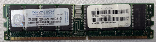 Memoria Ddr Novatech 256mb Pc-3200 400mhz 8 Chips 31