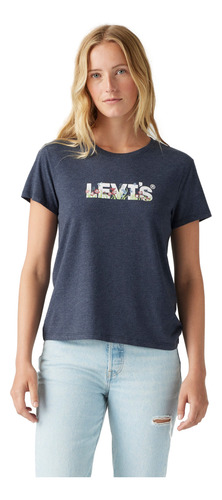 Polera Mujer The Perfect Tee Azul Levis 17369-3016 Azul S Estampado