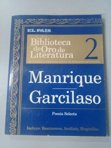 Manrique - Garcilaso - Poesia Selecta - Buen Estado - Pa