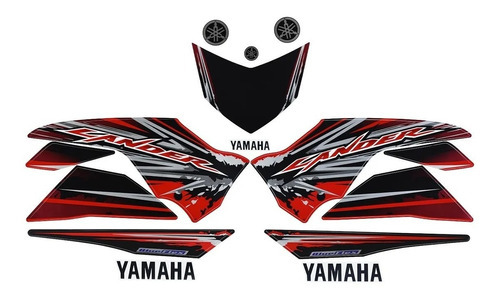 Faixa Jogo Adesivo Yamaha Xtz 250 Lander 2017 Vermelha