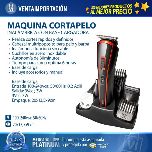 Imagen 3 de 6 de Corta Pelo Inalámbrico Afeitadora Pelo Nariz Oreja Barba