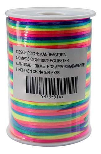 Hilo Cola De Rata Bisuteria Armado Pulsera 100mts 1.5mm Color Multicolor