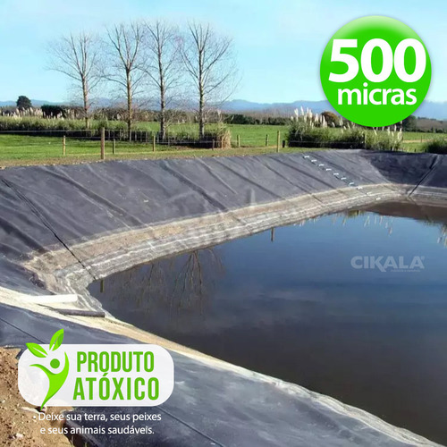 Geomembrana Lona Lago Ornamental Paisagismo 500 Micras 5x5 M