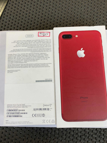 iPhone 7 Plus Vermelho 256gb Caixa, Trincado Home Funcionand