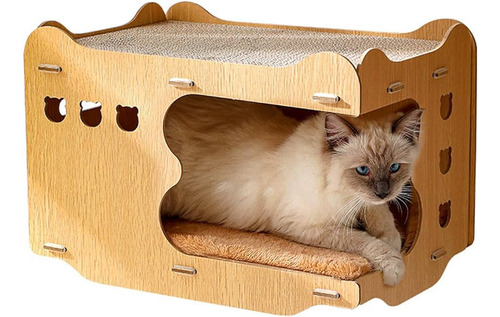Rascador Casa Para Gatos + 2 Rascadores Con Catnip 