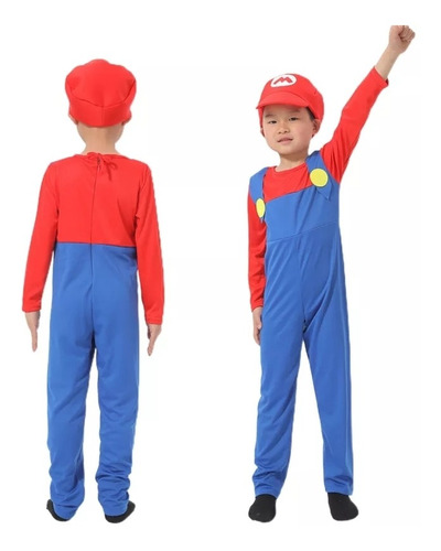 Disfraz Niños Super Mario Personaje Animé Traje Exclusivo