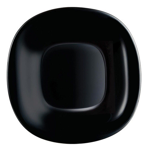 Luminarc Carine Prato Jogo 6 Sobremesa 20cm Vidro Temperado Cor Preto