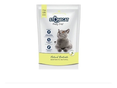 Piedras Sanitaria P/gato Aglomerante Stonecat De Limón 4kg 