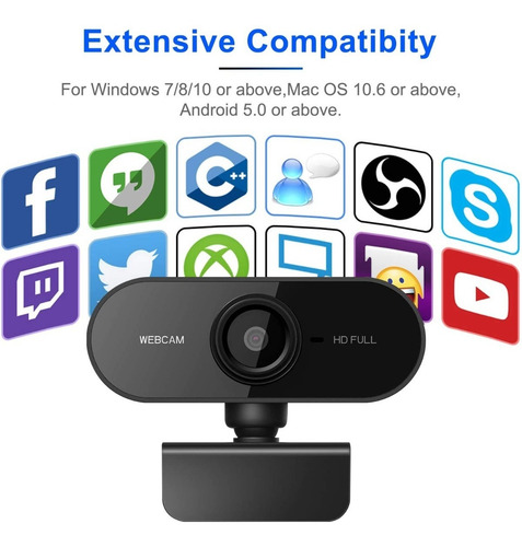 Cámara Web Full Hd 1080p Usb Con Micrófono