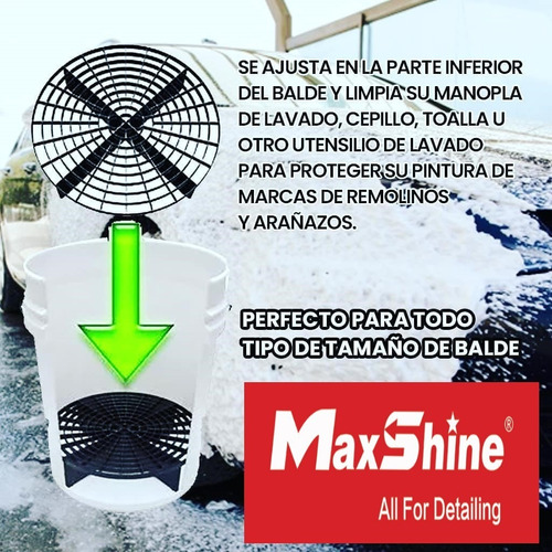 Balde 20 Litros Maxshine Y Rejilla Separadora De Arena