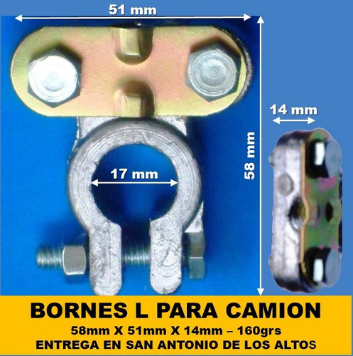 2 Bornes De Plomo Para Bateria De Camion O Uso Industrial