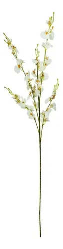 comprar Haste Flor Orquídea Chuva De Ouro Artificial Branca 50cm 