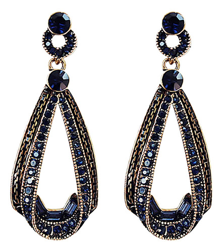 M Pendientes Colgantes Largos Con Forma Diamante Completo V