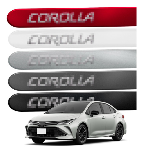 Friso Lateral Corolla 08 09 10 11 12 13 2014 Escrita Cromada