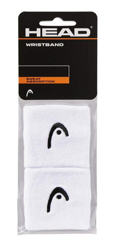 Muñequera Para Sudor Tenis Unisex Head 2,5 Blanco