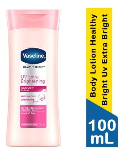 Crema Vaseline Uv Extra Brightening Gluta Glow Lotion 100ml