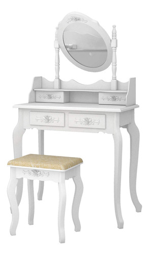 Homen Juego De Mesa De Tocador Mesa De Maquillaje Con Espejo